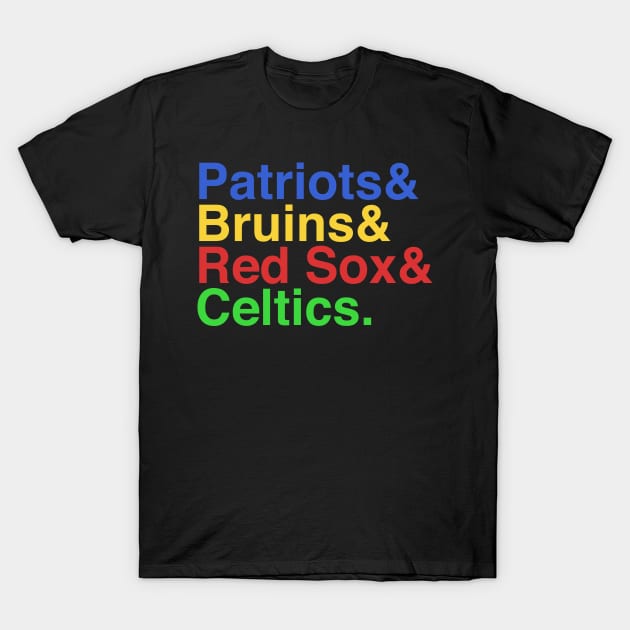 Boston Sports Teams T-Shirt by Carl Cordes